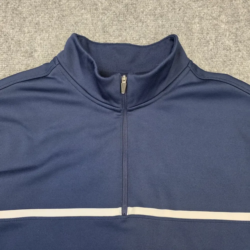 Nike Golf Pullover Mens XL Blue Tour Performance 1/4 Zip The Links at Challedon